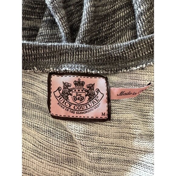 Juicy Couture Women's Knit Dress Size M Gray 3/4 Sleeves Waist Tie Above Knee - Picture 6 of 13